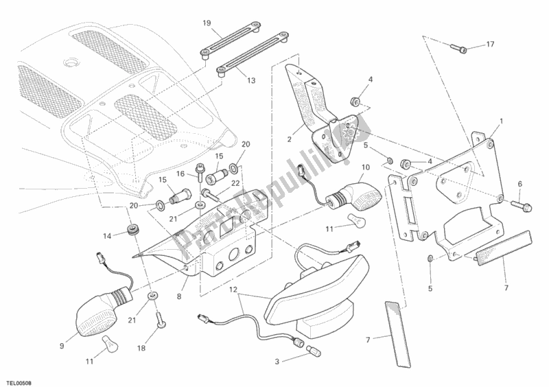 Todas las partes para Luz Trasera Ee. De Ducati Desmosedici RR 1000 2008